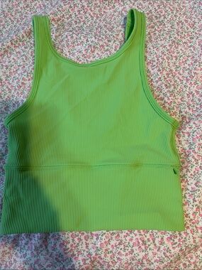 Lululemon Scream Green Power Pivot Tank Top